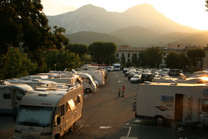 Motorhome Aire in the Verdon Valley France