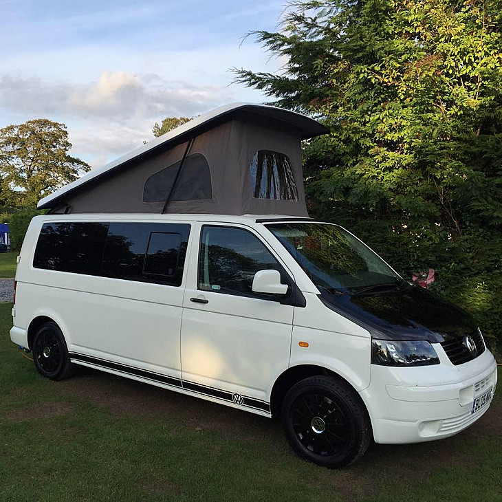 vw T5 4 Berth campervan hire Egremont