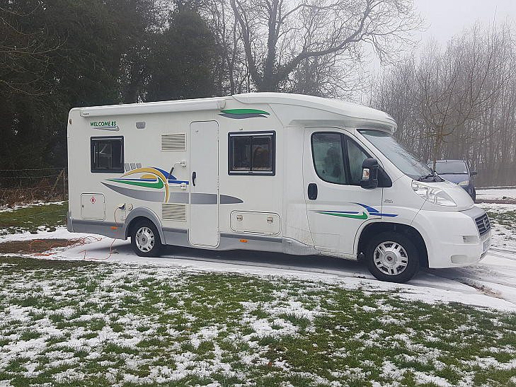 Motorhome hire Alfreton Fiat 85 chausson 4 berth fixed bed