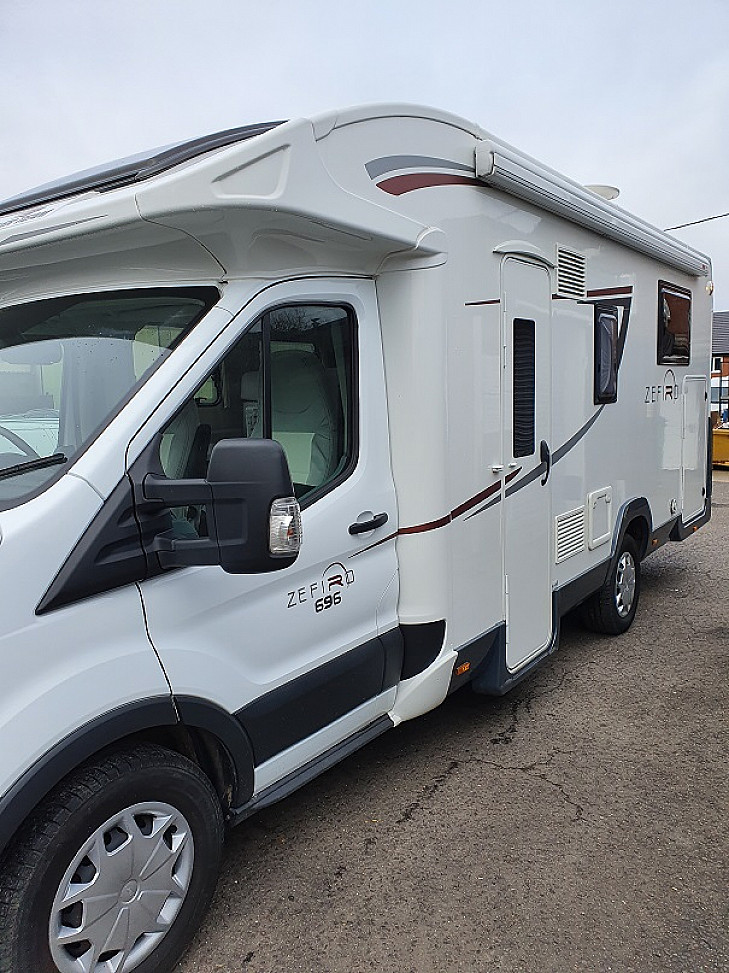 4 Berth Motorhome Ford Rollerteam Zefiro 696 hire Tiffield