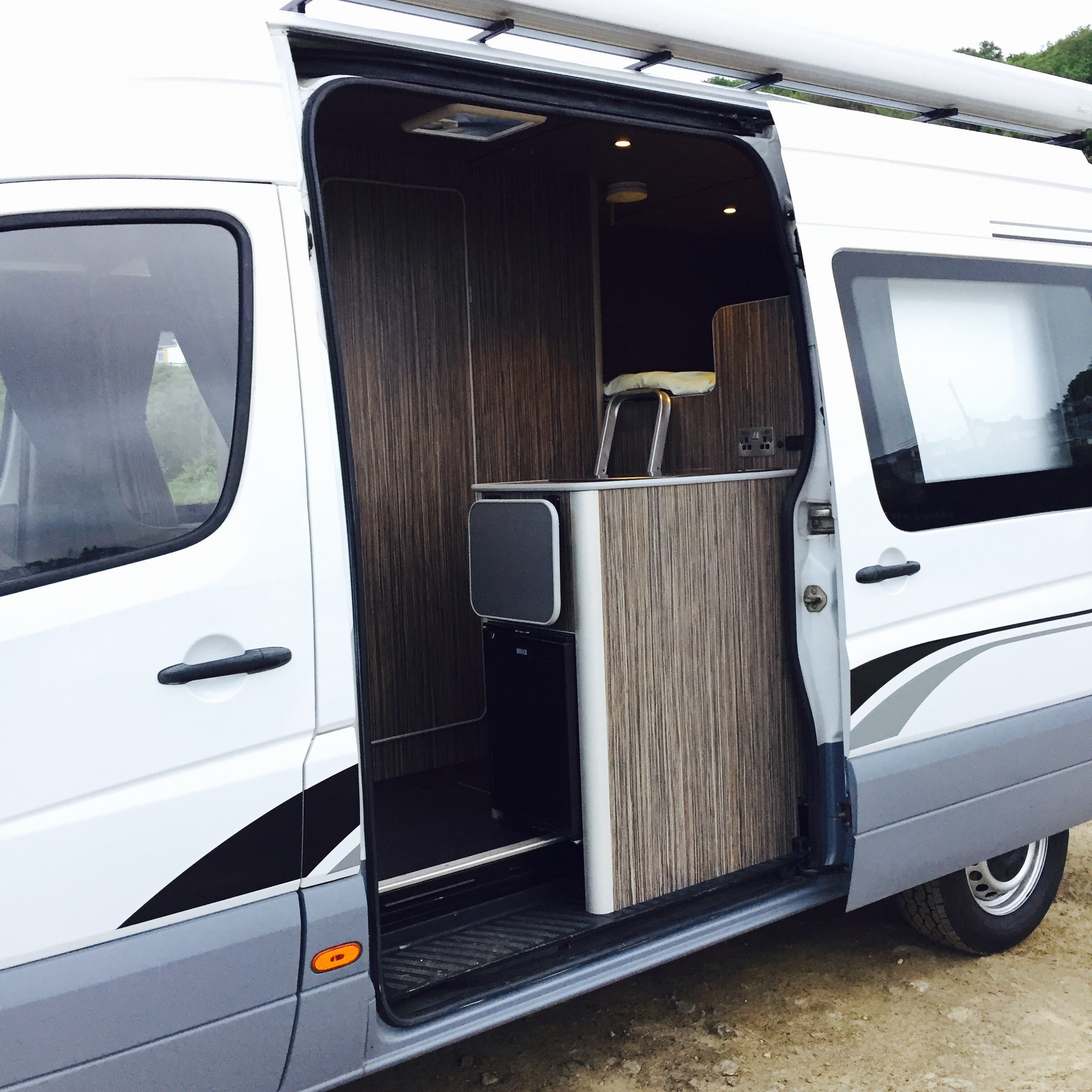 Campervan hire penzance Mercedes Sprinter MWB