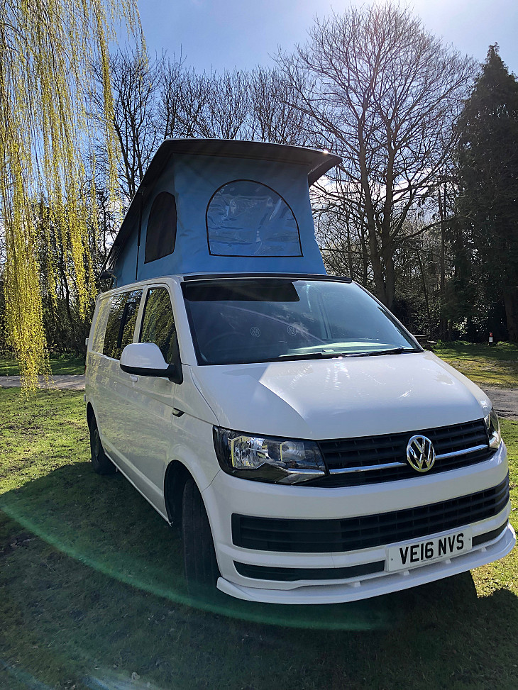 VW T6 Transporter POP Top Campervan Eleanor hire chester