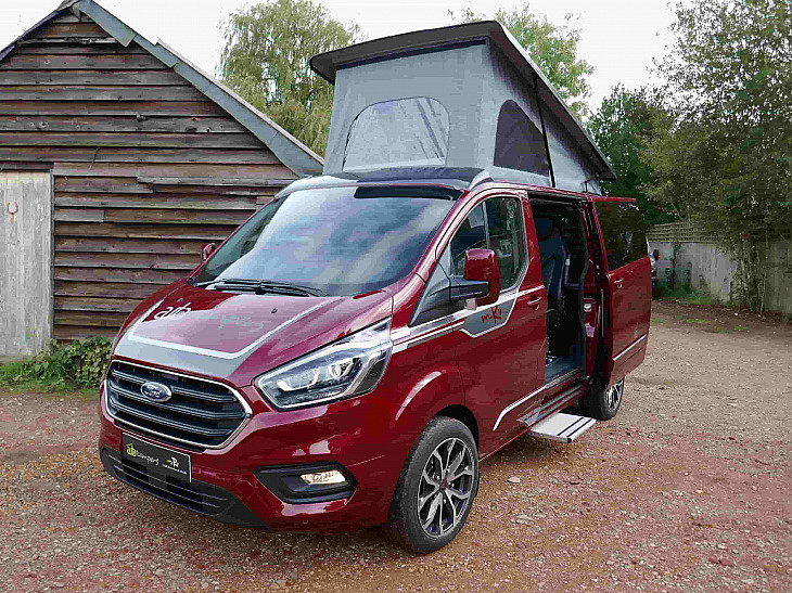 Ford Transit Custom Harris, 4 Berth Pop-top Campervan hire Inverness
