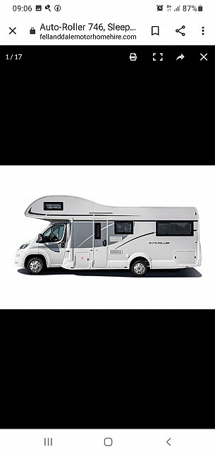 Roller team 746 Motorhome  for hire in  PENRITH