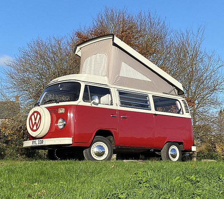 VW T2 Bay Campervan - Ruby hire Colyford