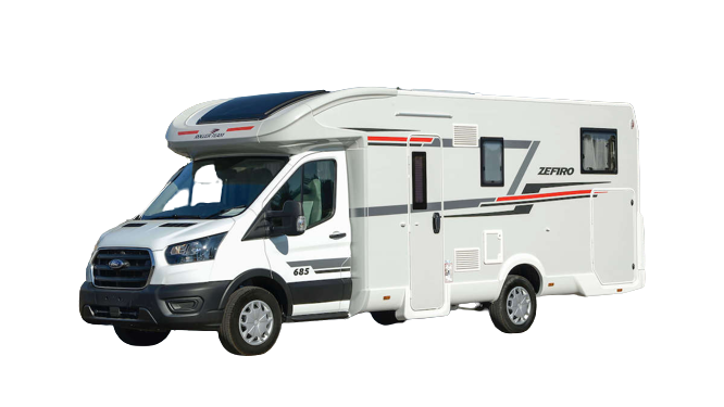 Rollerteam Zefiro 685 Motorhome  for hire in  Hayle