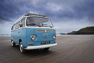Lola our VW T2 late Bay Campervan  for hire in  Garndolbenmaen