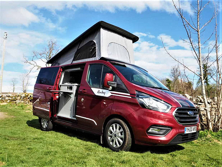 Ford Transit Custom Ruby, 4 Berth Pop-top Campervan hire Inverness