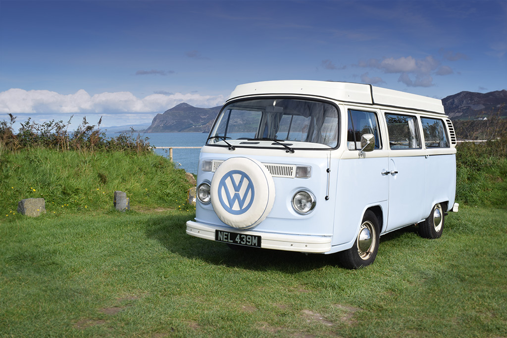 Nell our VW T2 late Bay Campervan  for hire in  Garndolbenmaen