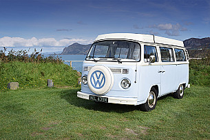 Nell our VW T2 late Bay Campervan  for hire in  Garndolbenmaen