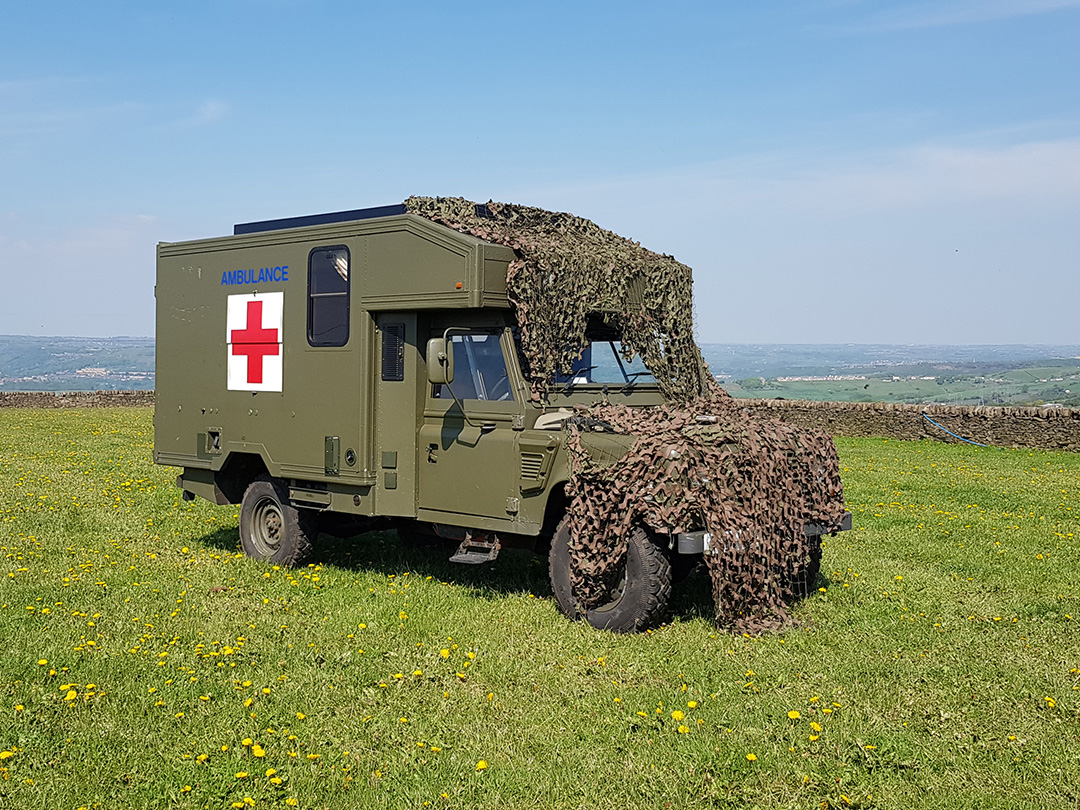 Land Rover Battlefield Ambulance Campervan  for hire in  Halifax