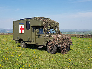 Land Rover Battlefield Ambulance Campervan  for hire in  Halifax