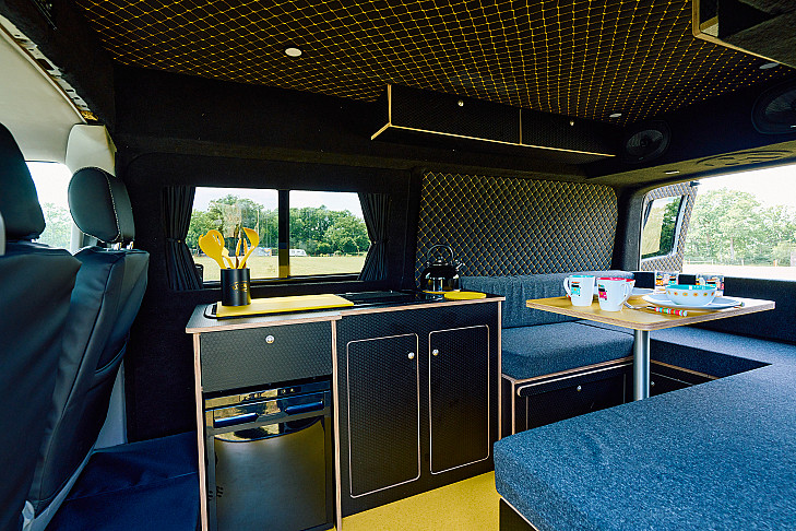 Volkswagen (Mellow Yellow) Transporter T5 LWB hire Haywards Heath
