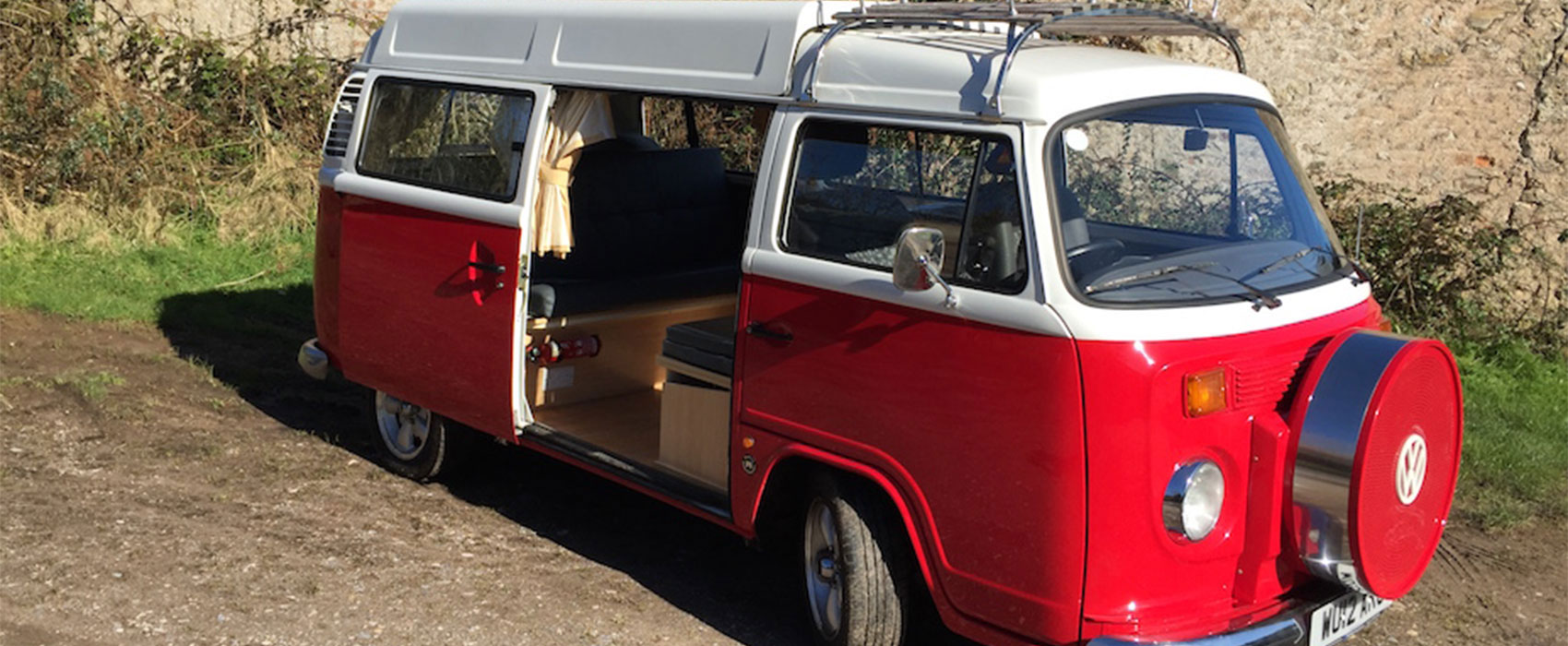 Campervan hire Southampton VW Type 2 Called Scarlett