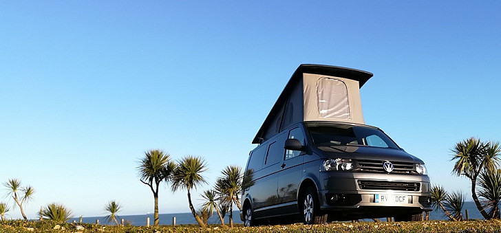 VW T5  LWB Camper called Dylan hire Ryde