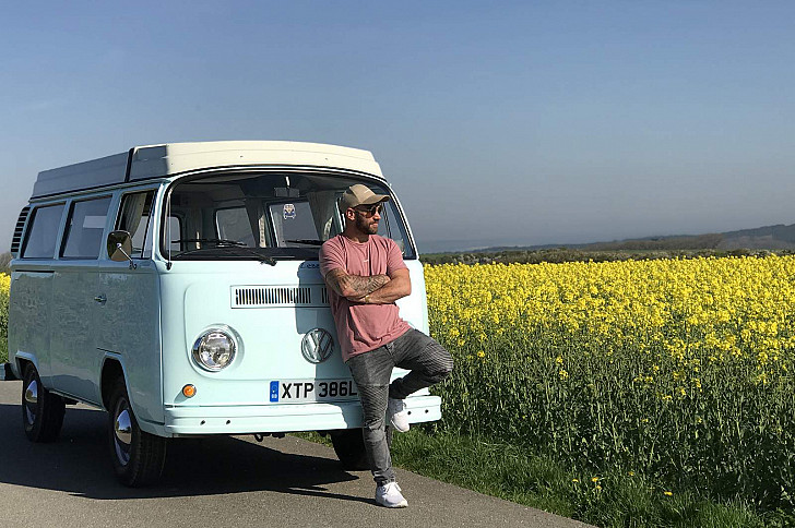 VW Baywindow Camper called ZEBBY hire Ryde