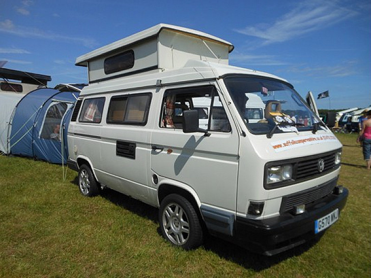 VW T25 camper called Oydie hire Ipswich